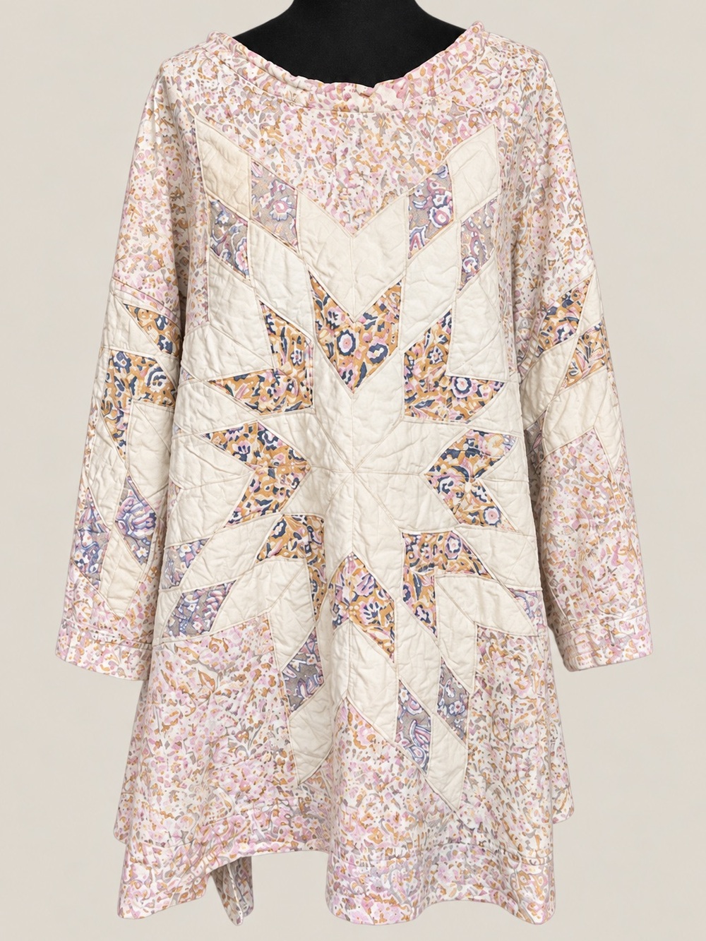 Magnolia Pearl Quilted Star Tunic Top Oversized Cotton Patchwork